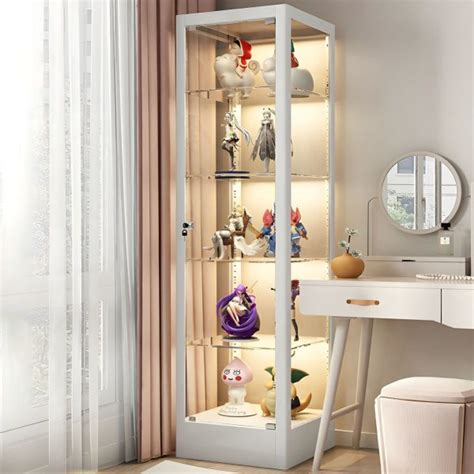 Modern Living Room Glass Display Cabinet with Adjustable Shelving ...