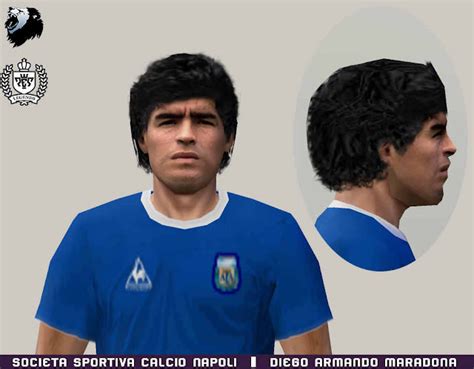 Ultigamerz Pes 6 Diego Armando Maradona Argentina Legend Face