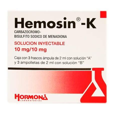 Hemosin K 10 mg/10 mg Solución Inyectable con 3 pzas | Sam's Club