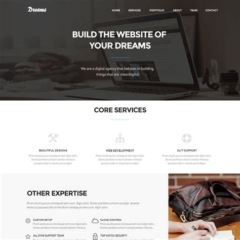 Free One Page Psd Web Templates In Colorlib Pembangun