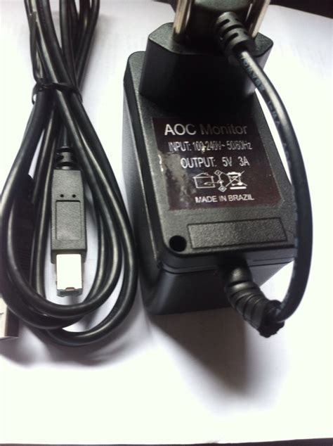 Fonte Monitor Aoc V A C Cabo Usb Para Conectar No Monitor R