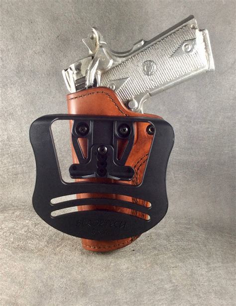 1911 Commander Owb Custom Leather Paddle Holster With Blade Tech Paddle