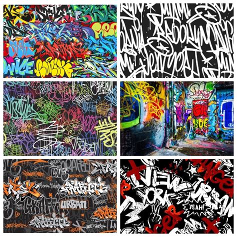 Black and White Art Graffiti Wallpaper Wall Murals Peel and Stick Mural ...