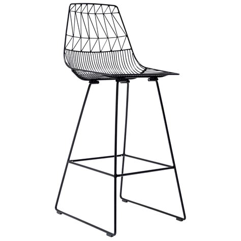 Mid Century Modern Minimalist Stacking Bar Stool Wire Stool In White