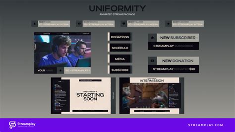 Uniformity Modern Animated Stream Package Streamplay Graphics