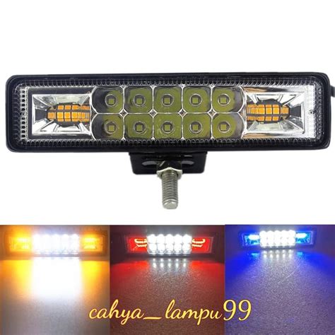 Jual Lampu Tembak Sorot 10 Mata LED CWL FLASH Biru Kiri Kanan Slim Bar