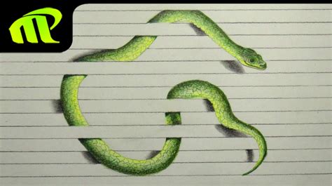 3d Snake Drawing at GetDrawings | Free download