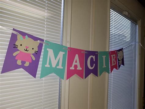 Cat Banner Birthday Banner Cat Happy Birthday Banner Cat - Etsy