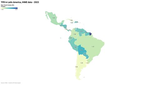 Average male height (in meters) in Latin America (2023) : r