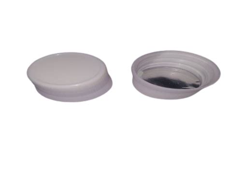 Round White Plastic Bottle Cap Packaging Type Packet 28mm Diameter