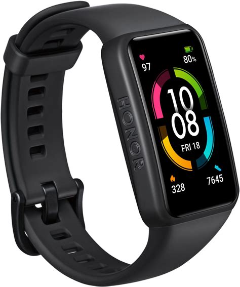 Фитнес браслет Honor Band 6 черный купить в Минске — Хонор Бэнд 6 цена