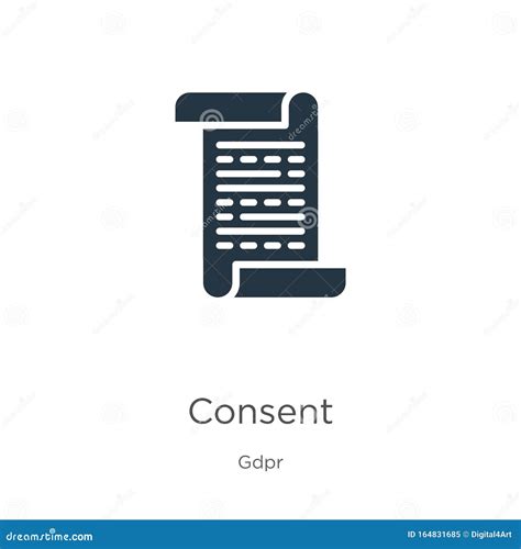 Consent Icon Vector Trendy Flat Consent Icon From Gdpr Collection