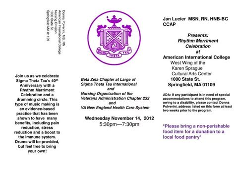 PPT - Beta Zeta Chapter at Large of Sigma Theta Tau International and PowerPoint Presentation ...