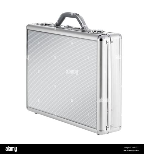 Metal Briefcase Isolated On A White Background Stock Photo Alamy