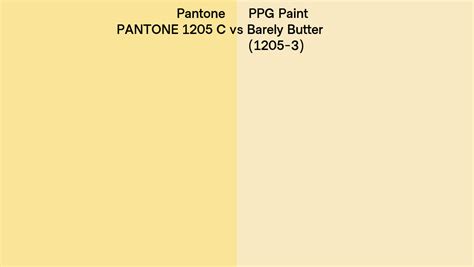 pantone    ppg paint barely butter   side  side comparison