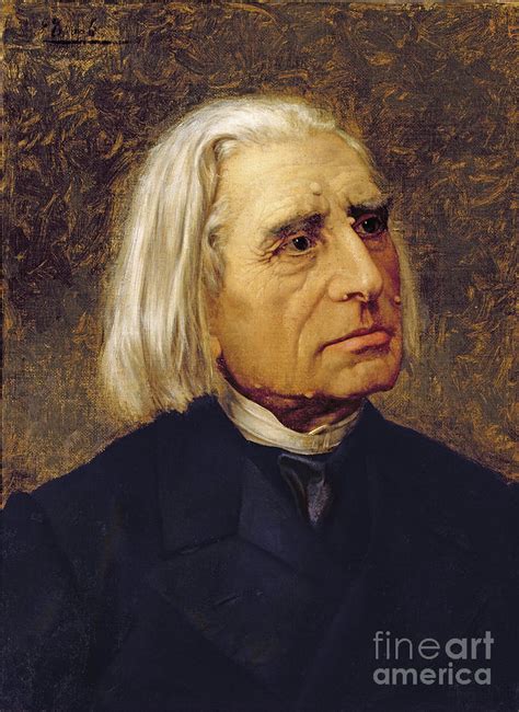 Portrait Of Franz Liszt Painting by Giuseppe Tivoli - Pixels