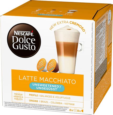 Nescafe Dolce Gusto Latte Macchiato Unsweetened Capsules Amazon Co