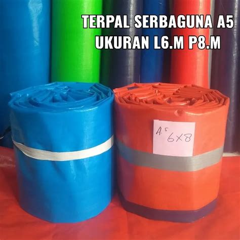 TERPAL PLASTIK LEMBARAN UKURAN 6x8 M Lazada Indonesia