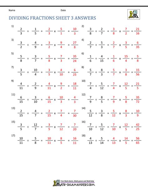 Divide Fraction Worksheet 3 Fractions Worksheets Dividing Worksheets Library