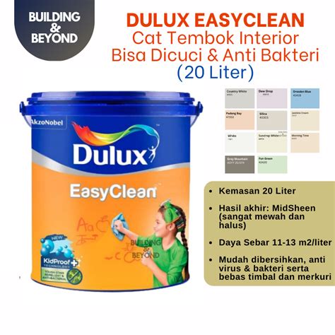 Jual CAT DULUX EASYCLEAN CAT TEMBOK INTERIOR BISA DICUCI ANTI NODA