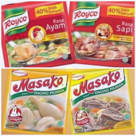 Jual Royco Dan Masako Bumbu Kaldu Penyedap Makanan Rasa Ayam Dan Sapi