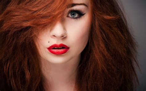 Download Gorgeous Red Lips Up Close Wallpaper