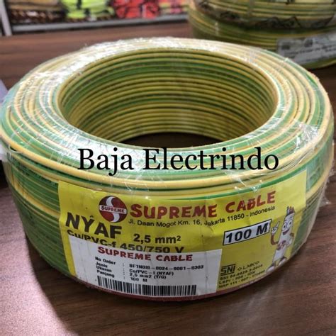 Jual KABEL GROUNDING SERABUT NYAF 2 5MM SUPREME NYAF 2 5 MM ROLL 100M