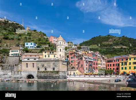 Edge Coastal Town Along Cinque Terre Hi Res Stock Photography And