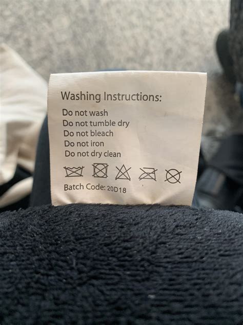 The washing instructions on this travel pillow : r/mildlyinteresting