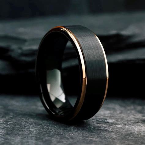 Wedding Ring Groom Wedding Ring For Him Black Wedding Rings Wedding Men Black Rings Unique