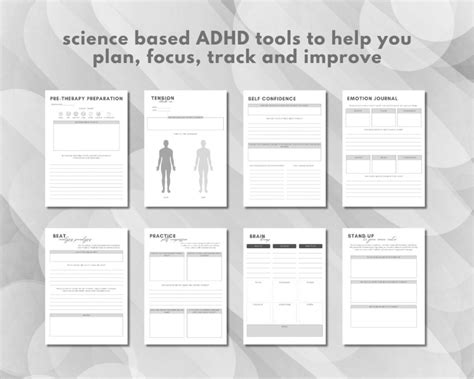 Undated Adhd Planner Printable Adult Adhd Workbook Adhd Journal