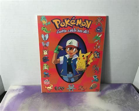 Vintage Pokemon Wooden Poster 1990's Vintage Pokemon Vintage Artwork ...