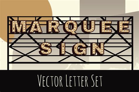 Retro style Marquee sign letters | Graphic Objects ~ Creative Market