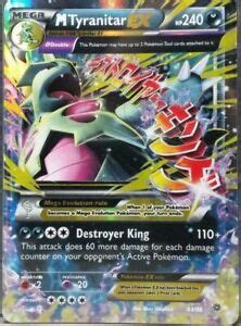 Mega M Tyranitar EX ULTRA RARE 43 98 XY Ancient Origins Pokemon TCG