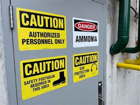 Standard & custom OSHA style workplace safety signs and tags