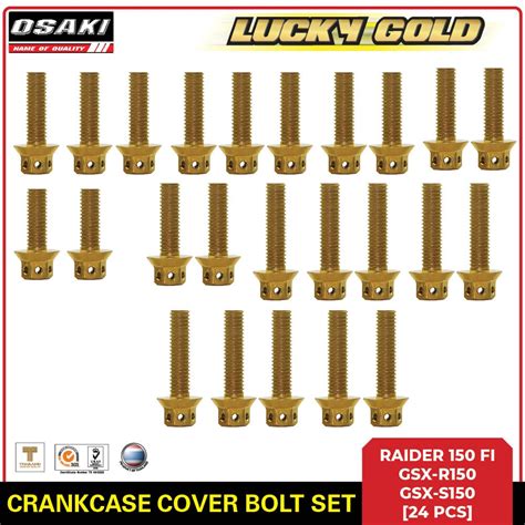 Raider Fi Gsx R Gsx S Osaki Lucky Gold Crankcase Bolt Set