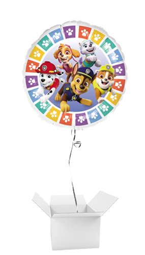 Paw Patrol Round Foil Helium Balloon Inflated Balloon In A Box