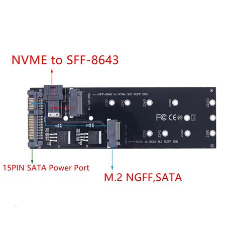 Pin Sata M Ssd Adapter Sff To Nvme M Ngff Ssd For Mainboard