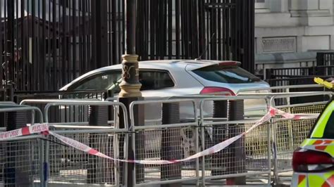 Man Arrested After Car Driven At Gates Of Downing Street In London