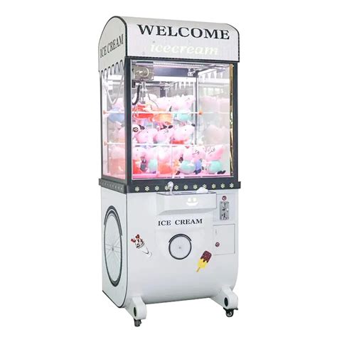 Coin Operated Toy Crane Game Machine Claw Machine With Coin Acceptor