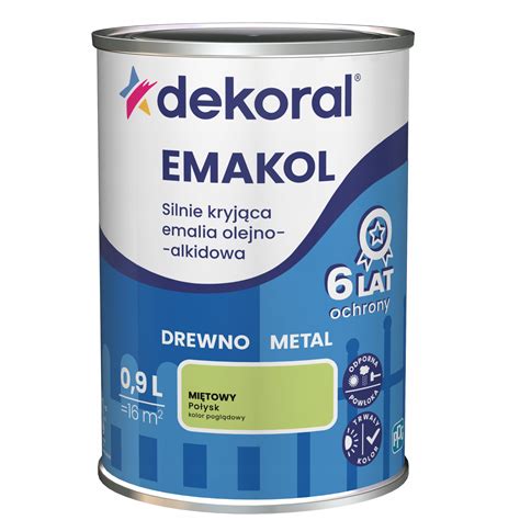 Dekoral Emalia do drewna i metalu miętowy 0 9L 299016 Cena Opinie