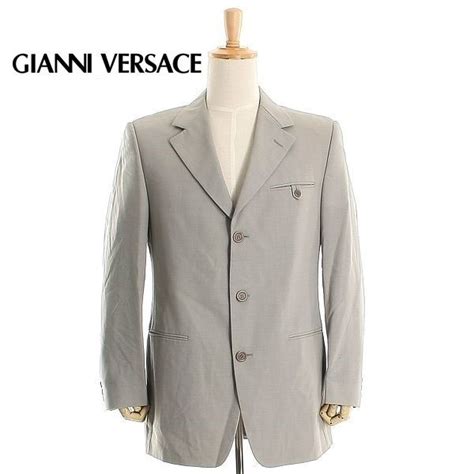 【やや傷や汚れあり】a4722秋冬 総裏 Gianni Versace Couture ジャンニ ヴェルサーチ ウール テーラード シングル