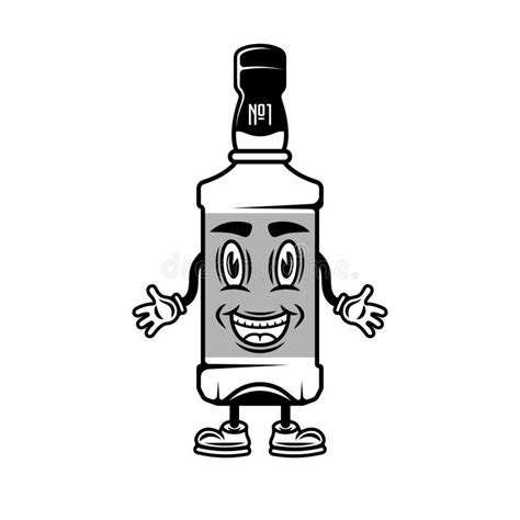 Cartoon Smiling Alcohol Bottle Stock Illustrations 729 Cartoon