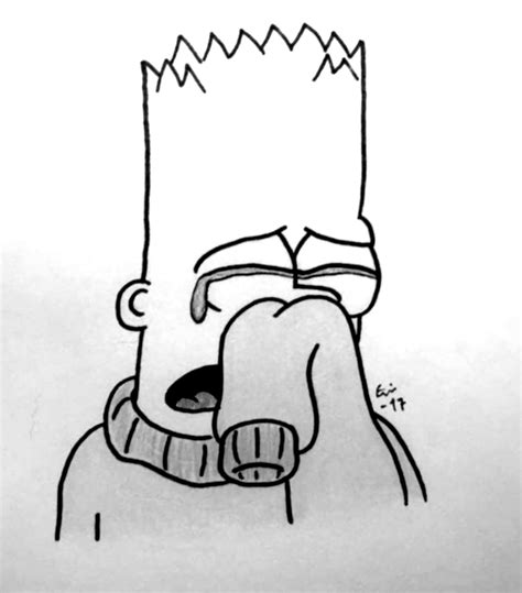 Bart Simpson Drawing Sad - img-ultra