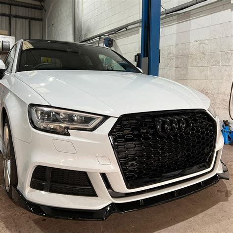 Audi A3 8V Facelift S Line S3 Gloss Black Splitter Mod Central