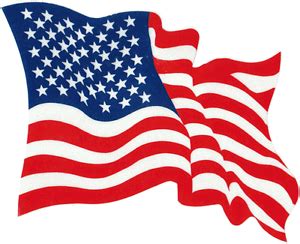 Window Sticker - American Flag Waving United States Patriotic USA Decal ...