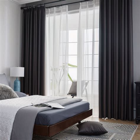 Dark Gray Blackout Curtains Extra Long Extra Short Modern Etsy