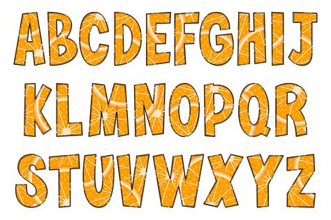 Handcrafted Orange Letters Color Creative Art Typographic Design