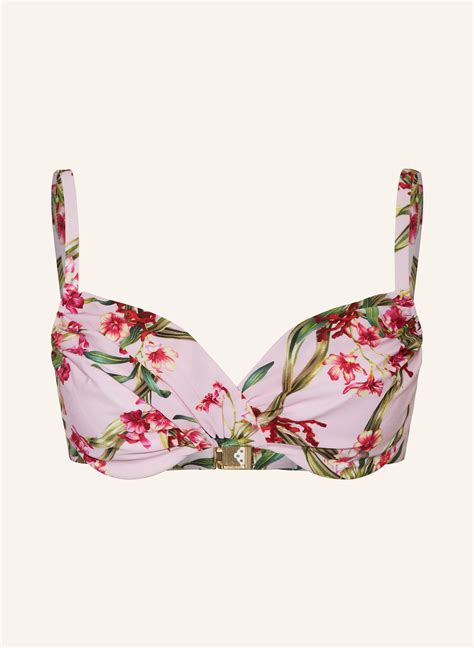 MARYAN MEHLHORN Bügel Bikini Top BOTANIQUE Cup C E in rosa pink grün