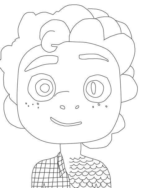 Coloriage Luca Paguro de Disney Pixar Luca télécharger et imprimer